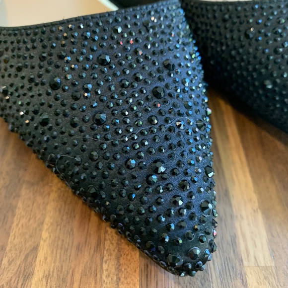 Black Rhinestone Jewel Bagdley Mischka Heels - Picture 6 of 15